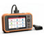 LAUNCH Creader Professional 123 Advanced diagnostic tool with a rugged orange and black casing. The device features a color touchscreen and is connected to a thick black cable with a standard 16-pin OBD II connector.