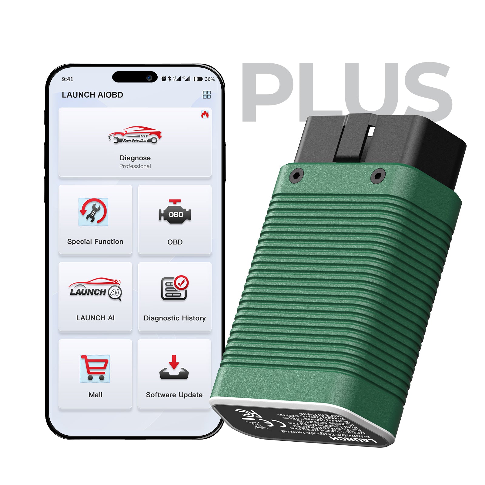 LAUNCH AIOBD Bluetooth OBD2 AI Car Diagnostic Scanner